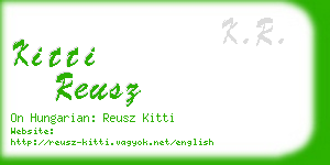 kitti reusz business card